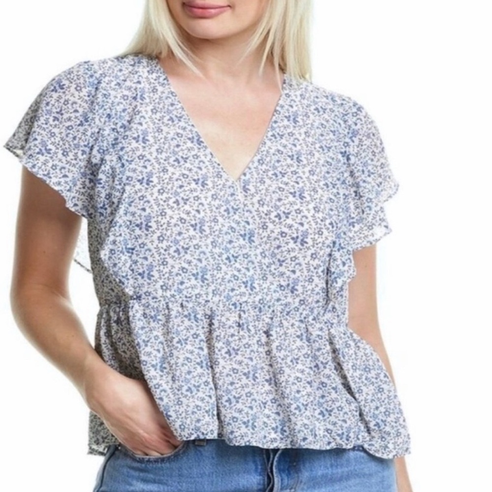 Madewell Floral Top